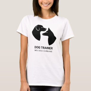 Süße schwarze Hundekopf-Silhouetten - Hundetrainer T-Shirt