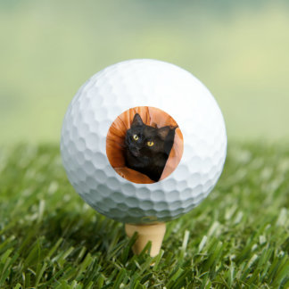 Süße schwarze Katze Golfball