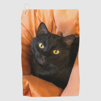 Süße schwarze Katze Golfhandtuch