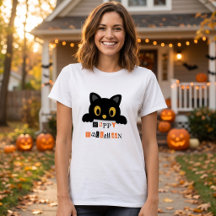 Süße schwarze Katze Halloween