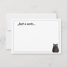 Süße schwarze Katze, individuell, nur eine Notiz Mitteilungskarte
