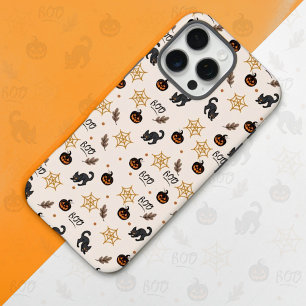 Süße schwarze Katze Kürbis Halloween-Muster iPhone 16 Pro Max Hülle