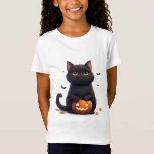 Süße schwarze Katze Magie Halloween Thema 🎃 T-Shirt