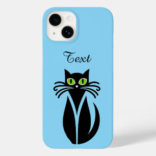 Süße schwarze Katze mit grünen Augen Case-Mate iPhone 14 Hülle