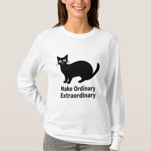 Süße schwarze Katze T-Shirt