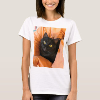 Süße schwarze Katze T-Shirt