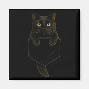 Süße schwarze Katze Tasche Lustige Geschenke Katze Magnet