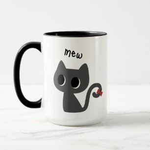 Süße schwarze Katze  Tasse