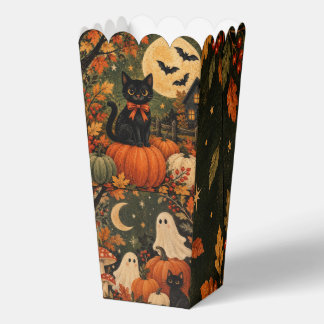 Süße schwarze Katze und Geist Halloween-Geschenkbo Geschenkschachtel