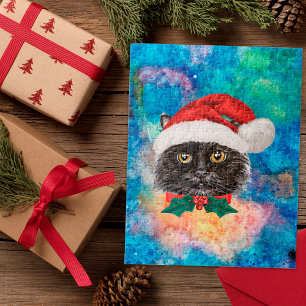 Süße schwarze Katzen-Feiertags-Weihnachtsgeschenke Puzzle