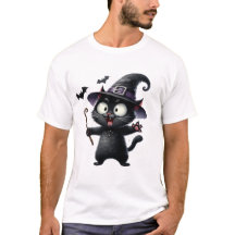 Süße schwarze Katzenhexe mit Zauberstab ✨🐾🧙