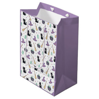 Süße schwarze Katzenhexen-Magie-Halloween-Geschenk Mittlere Geschenktüte