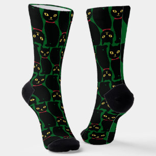 Süße schwarze Katzensocken Geschenk für schwarze K Socken