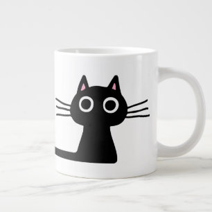 Süße schwarze Kitty-Katze Lustiges Fellwesen Jumbo-Tasse