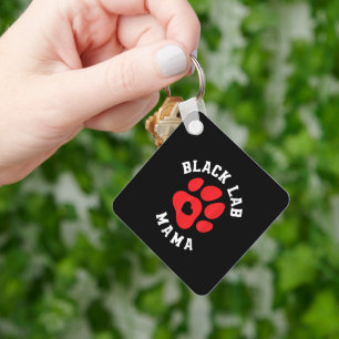 Süße schwarze Lab Mama Labrador Mutter Hundebesitz Schlüsselanhänger