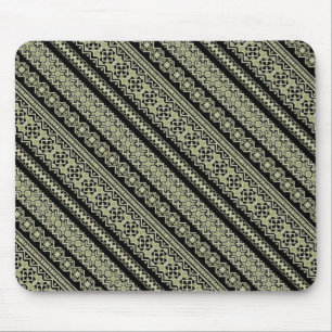 Süße schwarze Olive Ukraine Ornament Hintergrund Mousepad