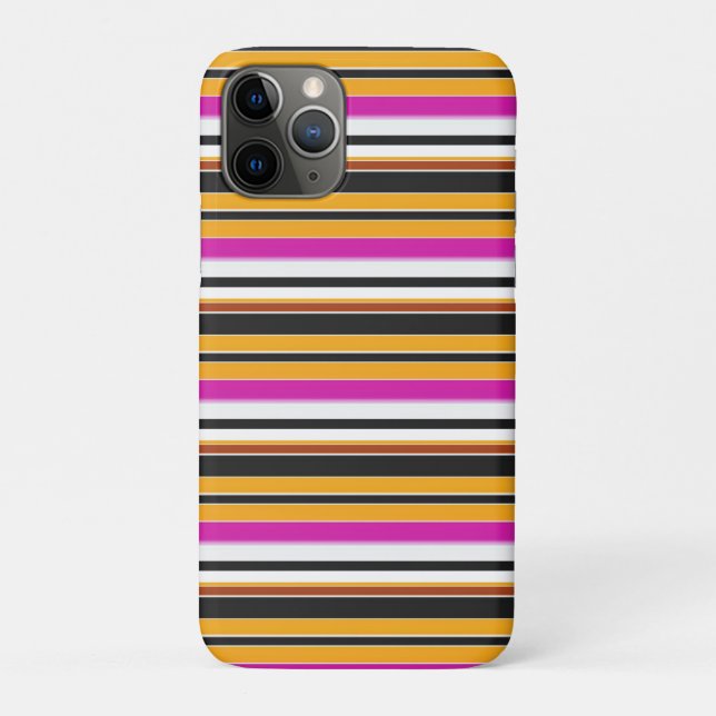 Süße schwarze orange Streifen Case-Mate iPhone Hülle (Rückseite)