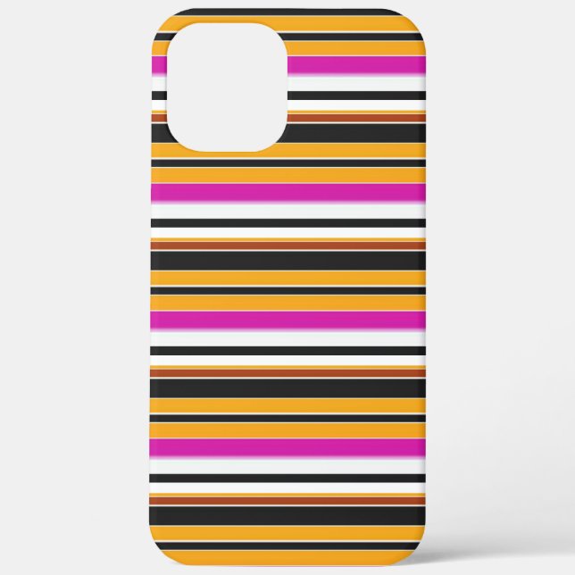 Süße schwarze orange Streifen Case-Mate iPhone Hülle (Rückseite)