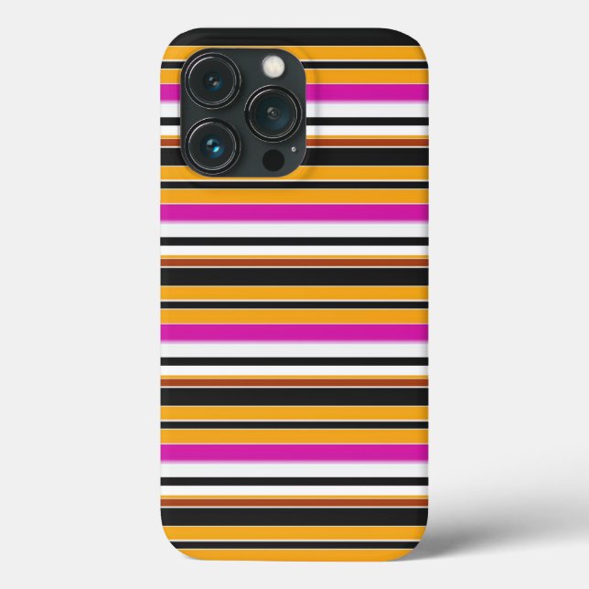 Süße schwarze orange Streifen Case-Mate iPhone Hülle (Rückseite)