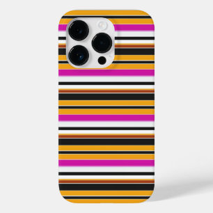 Süße schwarze orange Streifen Case-Mate iPhone 14 Pro Hülle