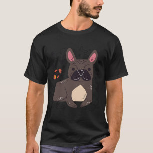 Süße schwarze Pug-Falte-Gesicht-Cartoon-Illustrati T-Shirt