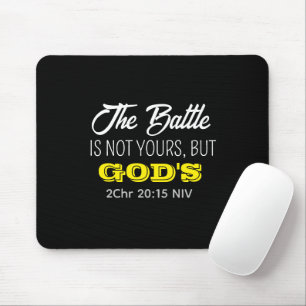 Süße schwarze und gelbe Bibelvers christlicher Gla Mousepad