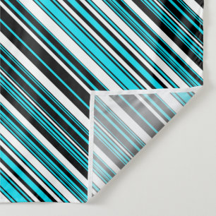 Süße schwarze weiße aqua Streifen Case-Mate iPhone Wandteppich