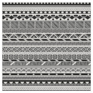 Süße schwarze weiße Azteken-Muster-Design Stoff