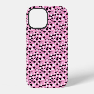Süße schwarze weiße Blumen iPhone 12 Hülle