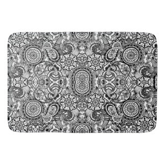 Süße schwarze weiße floral paisley badematte