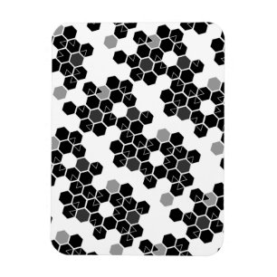 Süße schwarze weiße Hex-Datenmuster Magnet