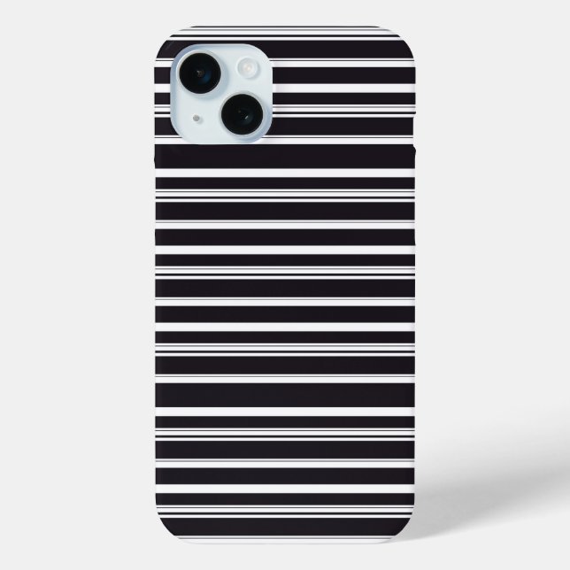 Süße schwarze weiße Streifen Case-Mate iPhone Hülle (Rückseite)