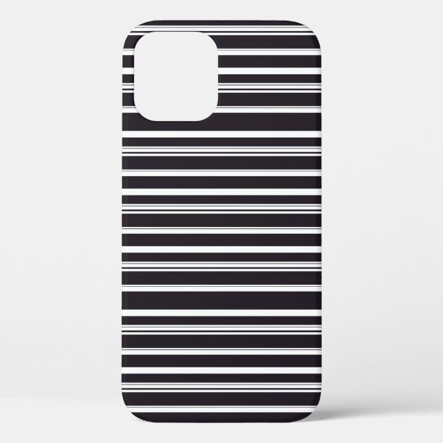 Süße schwarze weiße Streifen Case-Mate iPhone Hülle (Rückseite)