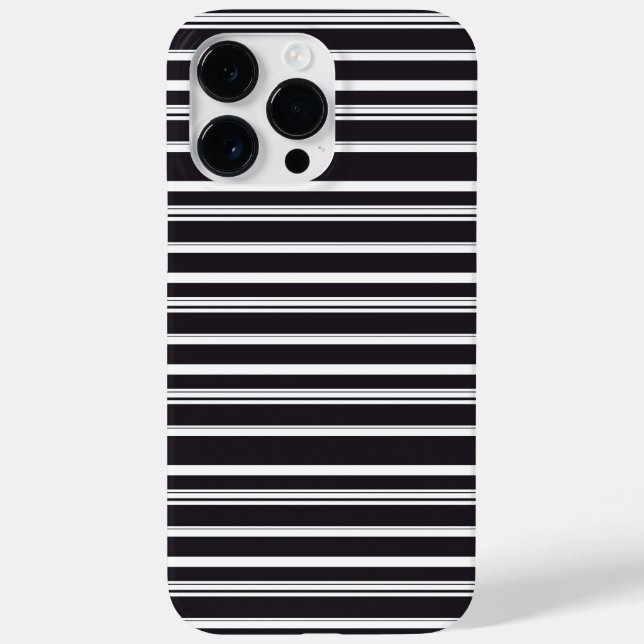 Süße schwarze weiße Streifen Case-Mate iPhone Hülle (Rückseite)