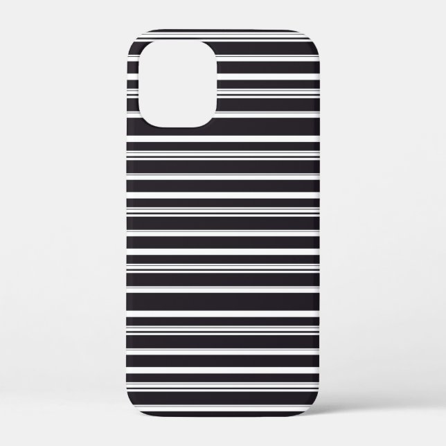 Süße schwarze weiße Streifen Case-Mate iPhone Hülle (Rückseite)