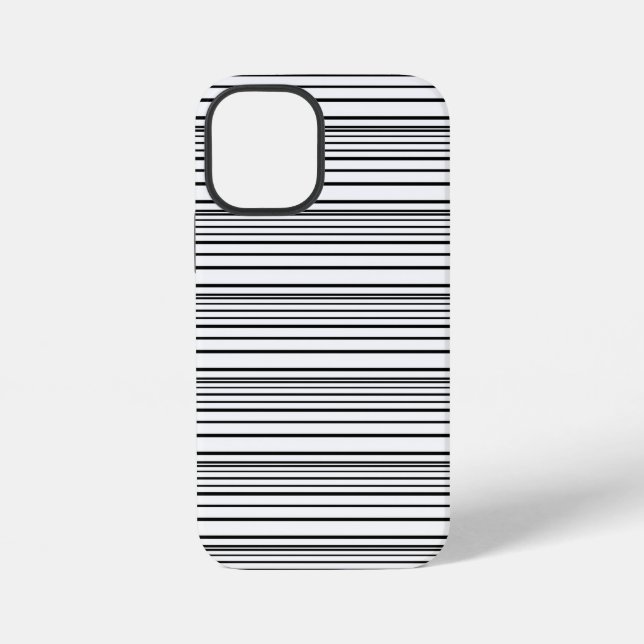 Süße schwarze weiße Streifen iPhone Hülle (Rückseite)