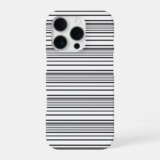 Süße schwarze weiße Streifen iPhone Hülle (Rückseite)