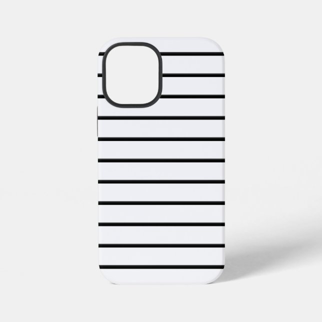 Süße schwarze weiße Streifen iPhone Hülle (Rückseite)