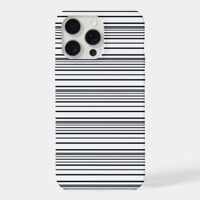 Süße schwarze weiße Streifen iPhone Hülle (Rückseite)