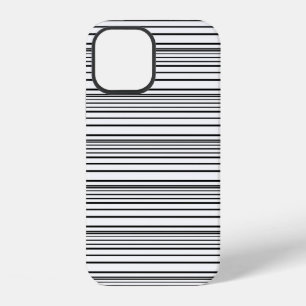 Süße schwarze weiße Streifen iPhone 12 Hülle