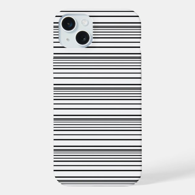 Süße schwarze weiße Streifen iPhone Hülle (Rückseite)