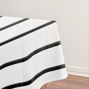 Süße schwarze weiße Streifen Tischdecke