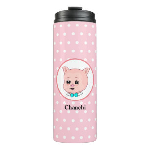 Süße Schwein Cartoon Thermosbecher