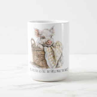 Süße Schweine fliegen vielleicht nicht, aber sie w Kaffeetasse