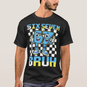 Süße Sechs Sieben 67 Brainrot Bruh Für Männer Jung T-Shirt