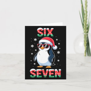 Süße Sechs Sieben 67 Pinguin Kinder Weihnachten Ur Karte