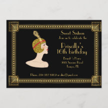 Süße Sechzehn Geburtstagsfeier, Gatsby-Stil, schwa