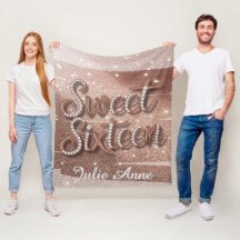 Süße Sechzehn Geschenk in Roségold und Perlen
