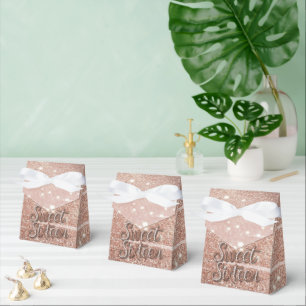 Süße Sechzehn in Roségold und Perlen Geschenkschachtel