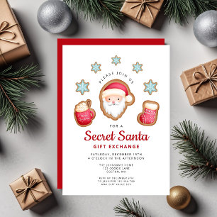 Süße Secret-Santa-Weihnachtsfeier Einladung